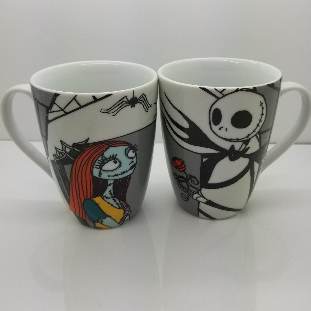 Nightmare before Christmas jack and sally mugs set